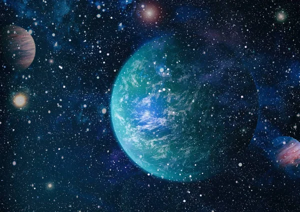 Evrendeki sonsuz uzay alanının küçük bir parçası. 