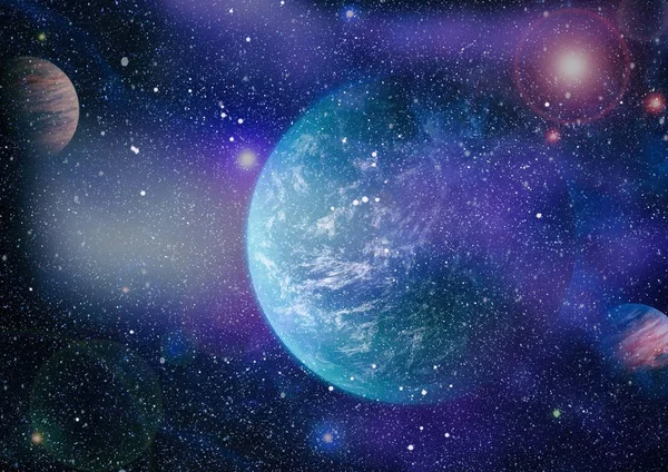 Evrendeki sonsuz uzay alanının küçük bir parçası. 