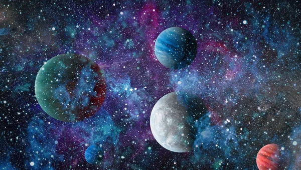 Evrendeki sonsuz uzay alanının küçük bir parçası. 