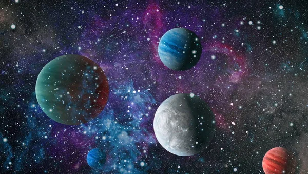 Evrendeki sonsuz uzay alanının küçük bir parçası. 