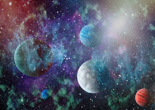 Evrendeki sonsuz uzay alanının küçük bir parçası. 