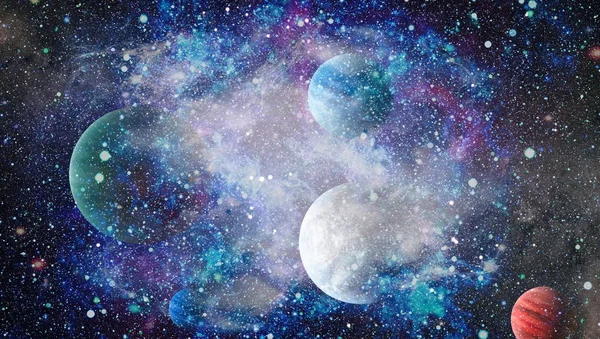 Evrendeki sonsuz uzay alanının küçük bir parçası. 