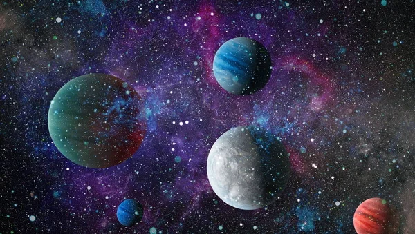 Evrendeki sonsuz uzay alanının küçük bir parçası. 