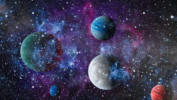 Evrendeki sonsuz uzay alanının küçük bir parçası. 