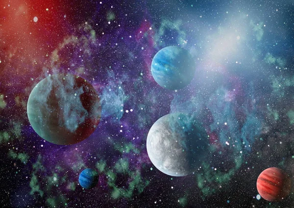 Evrendeki sonsuz uzay alanının küçük bir parçası. 