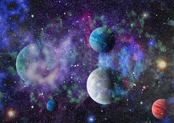 Evrendeki sonsuz uzay alanının küçük bir parçası. 