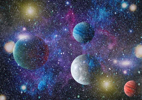 Evrendeki sonsuz uzay alanının küçük bir parçası. 