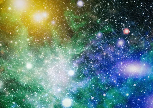 Uzaydaki gezegenler, yıldızlar ve galaksiler uzay keşiflerinin güzelliğini gösteriyor. NASA tarafından döşenmiş elementler