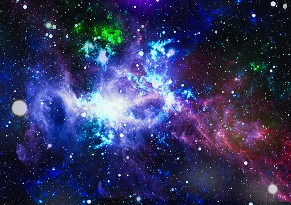 Bluebird Galaxy Delar Denna Bild Inredda Nasa — Stockfoto