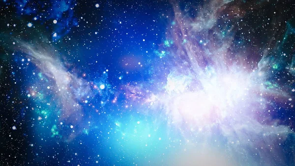 Fütürist soyut alan arkaplanı. Yıldızlı ve nebulalı gece gökyüzü. Bu görüntünün elementleri NASA tarafından desteklenmektedir