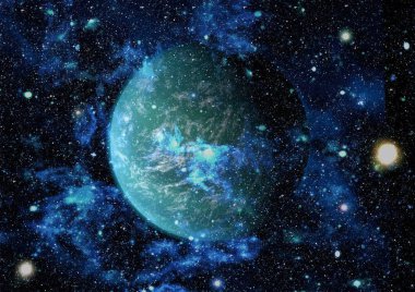 Evrendeki sonsuz uzay alanının küçük bir parçası. 