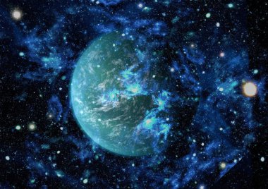 Evrendeki sonsuz uzay alanının küçük bir parçası. 