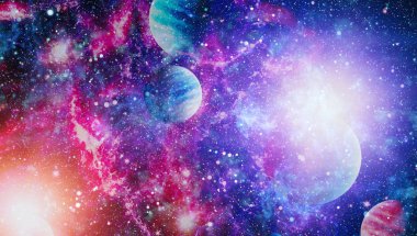 Evrendeki sonsuz uzay alanının küçük bir parçası. 