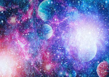 Evrendeki sonsuz uzay alanının küçük bir parçası. 