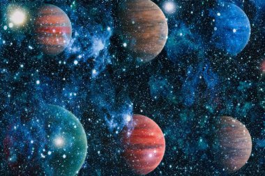 birçok ışık yılı uzakta dünya derin uzayda yıldız alanı. Bu görüntü nasa tarafından döşenmiş unsurları