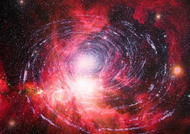 Uzay alanında bir bulutsu ve gaz tıkanıklık yıldız. 