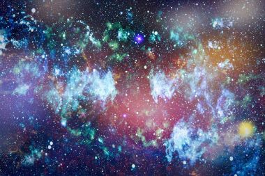 Uzay alanında bir bulutsu ve gaz tıkanıklık yıldız. 