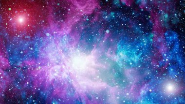 Uzay alanında bir bulutsu ve gaz tıkanıklık yıldız. 