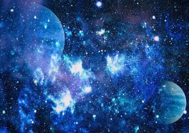 birçok ışık yılı uzakta dünya derin uzayda yıldız alanı. Bu görüntü nasa tarafından döşenmiş unsurları