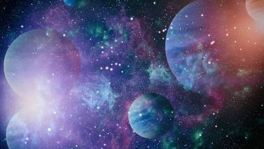 birçok ışık yılı uzakta dünya derin uzayda yıldız alanı. Bu görüntü nasa tarafından döşenmiş unsurları