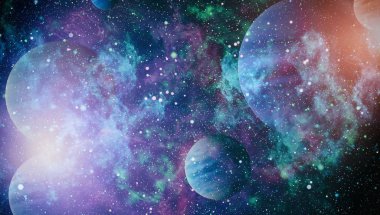 birçok ışık yılı uzakta dünya derin uzayda yıldız alanı. Bu görüntü nasa tarafından döşenmiş unsurları