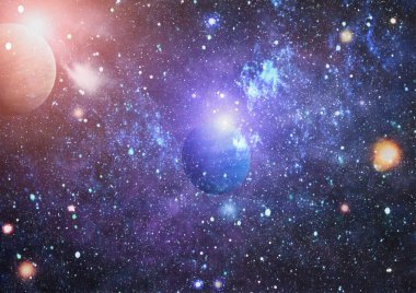 birçok ışık yılı uzakta dünya derin uzayda yıldız alanı. Bu görüntü nasa tarafından döşenmiş unsurları