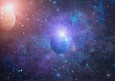 birçok ışık yılı uzakta dünya derin uzayda yıldız alanı. Bu görüntü nasa tarafından döşenmiş unsurları