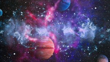 birçok ışık yılı uzakta dünya derin uzayda yıldız alanı. Bu görüntü nasa tarafından döşenmiş unsurları