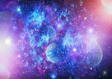 birçok ışık yılı uzakta dünya derin uzayda yıldız alanı. Bu görüntü nasa tarafından döşenmiş unsurları