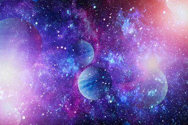 birçok ışık yılı uzakta dünya derin uzayda yıldız alanı. Bu görüntü nasa tarafından döşenmiş unsurları