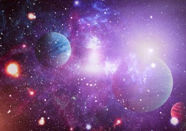 birçok ışık yılı uzakta dünya derin uzayda yıldız alanı. Bu görüntü nasa tarafından döşenmiş unsurları