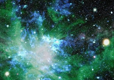 Nebula ve galaksiler uzayda. Bu görüntünün elementleri NASA tarafından desteklenmektedir.