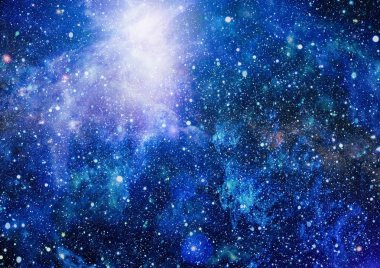 Nebula ve galaksiler uzayda. Bu görüntünün elementleri NASA tarafından desteklenmektedir.