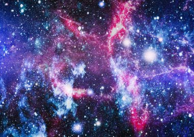 Nebula ve galaksiler uzayda. Bu görüntünün elementleri NASA tarafından desteklenmektedir.