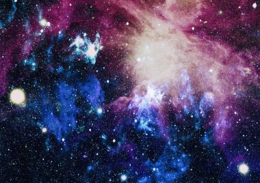 Nebula ve galaksiler uzayda. Bu görüntünün elementleri NASA tarafından desteklenmektedir.