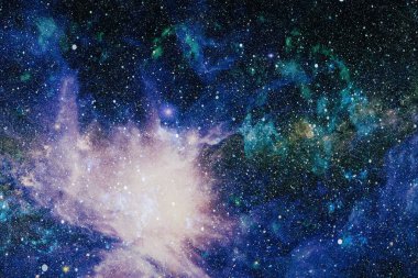 Nebula ve galaksiler uzayda. Bu görüntünün elementleri NASA tarafından desteklenmektedir.