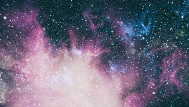 Nebula ve galaksiler uzayda. Bu görüntünün elementleri NASA tarafından desteklenmektedir.