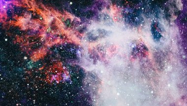 Nebula ve galaksiler uzayda. Bu görüntünün elementleri NASA tarafından desteklenmektedir.