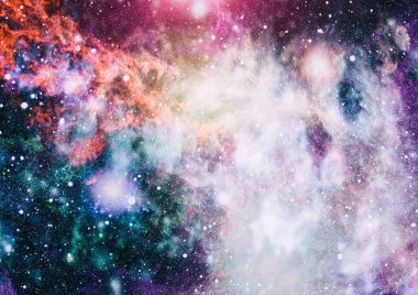 Nebula ve galaksiler uzayda. Bu görüntünün elementleri NASA tarafından desteklenmektedir.