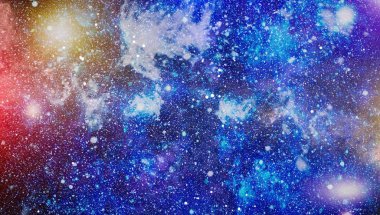 Nebula ve galaksiler uzayda. Bu görüntünün elementleri NASA tarafından desteklenmektedir.