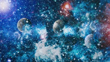 Derin uzay bulunan sarmal gökada. Nasa tarafından döşenmiş bu görüntü unsurları.