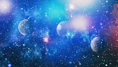 Derin uzay bulunan sarmal gökada. Nasa tarafından döşenmiş bu görüntü unsurları.