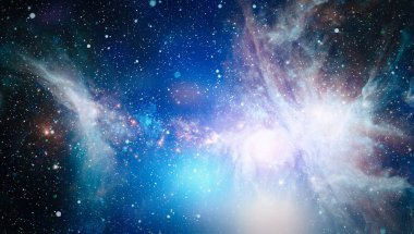 Derin uzay bulunan sarmal gökada. Nasa tarafından döşenmiş bu görüntü unsurları.