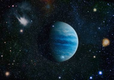 Uzaydaki gezegenler, yıldızlar ve galaksiler uzay keşiflerinin güzelliğini gösteriyor. NASA tarafından döşenmiş elementler