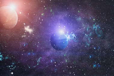 birçok ışık yılı uzakta dünya derin uzayda yıldız alanı. Bu görüntü nasa tarafından döşenmiş unsurları