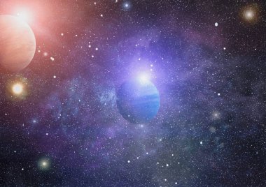 birçok ışık yılı uzakta dünya derin uzayda yıldız alanı. Bu görüntü nasa tarafından döşenmiş unsurları