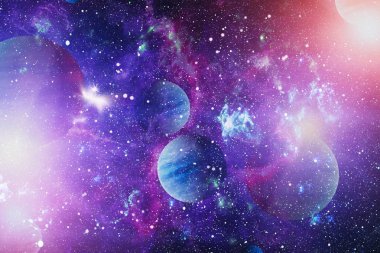 birçok ışık yılı uzakta dünya derin uzayda yıldız alanı. Bu görüntü nasa tarafından döşenmiş unsurları