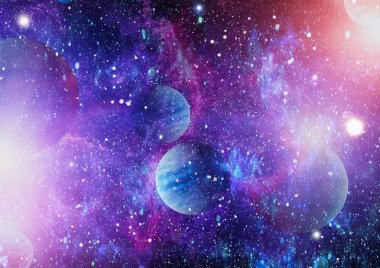 birçok ışık yılı uzakta dünya derin uzayda yıldız alanı. Bu görüntü nasa tarafından döşenmiş unsurları