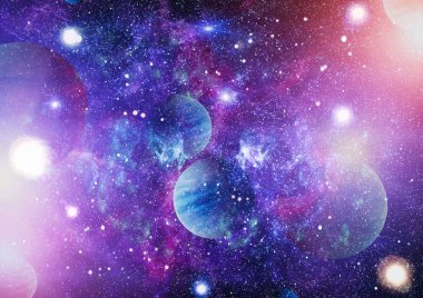 birçok ışık yılı uzakta dünya derin uzayda yıldız alanı. Bu görüntü nasa tarafından döşenmiş unsurları