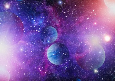 birçok ışık yılı uzakta dünya derin uzayda yıldız alanı. Bu görüntü nasa tarafından döşenmiş unsurları